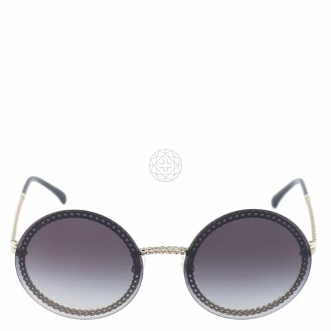 Chanel pearl chain on sale sunglasses